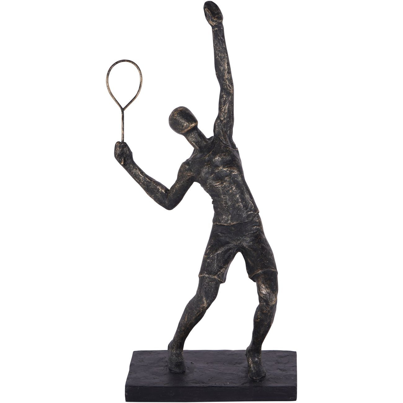 Antique Bronze Tennis Player Sculpture